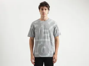 Boxy Fit Round Neck Printed Pattern T-shirt