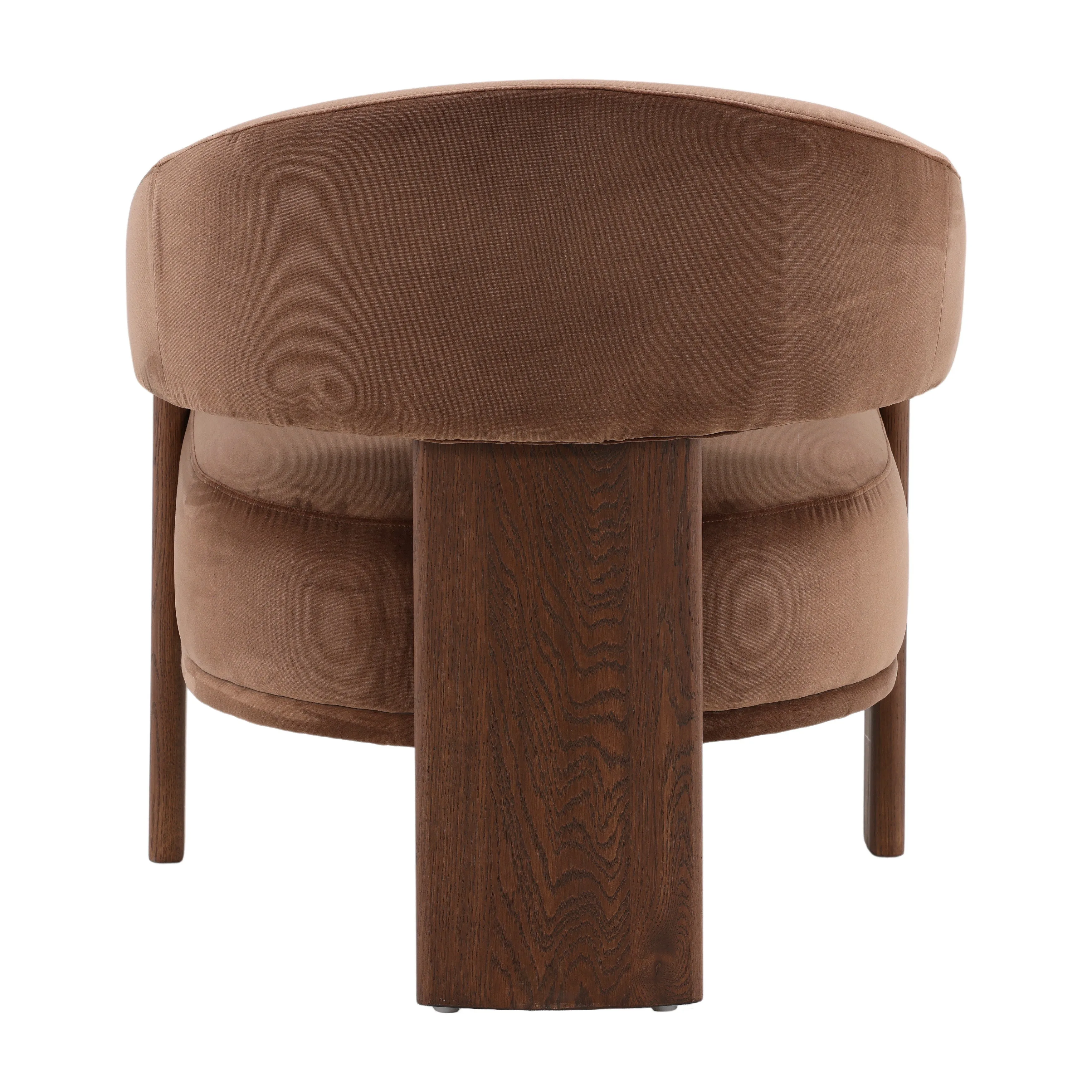 Breezy Woven Delight - Vibrant Brown Accent Chair