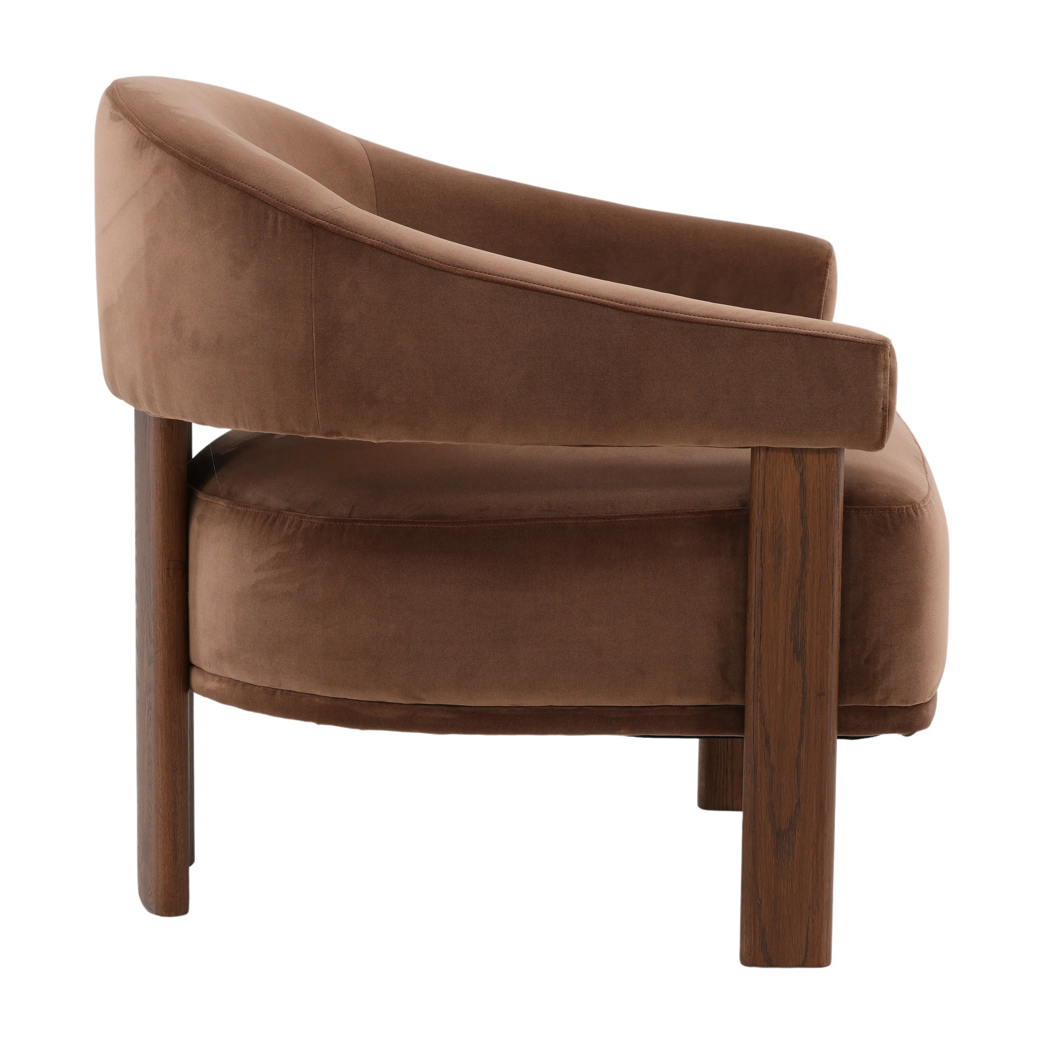Breezy Woven Delight - Vibrant Brown Accent Chair