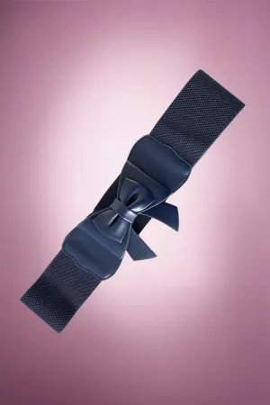 Brianna Bow Belt - Navy