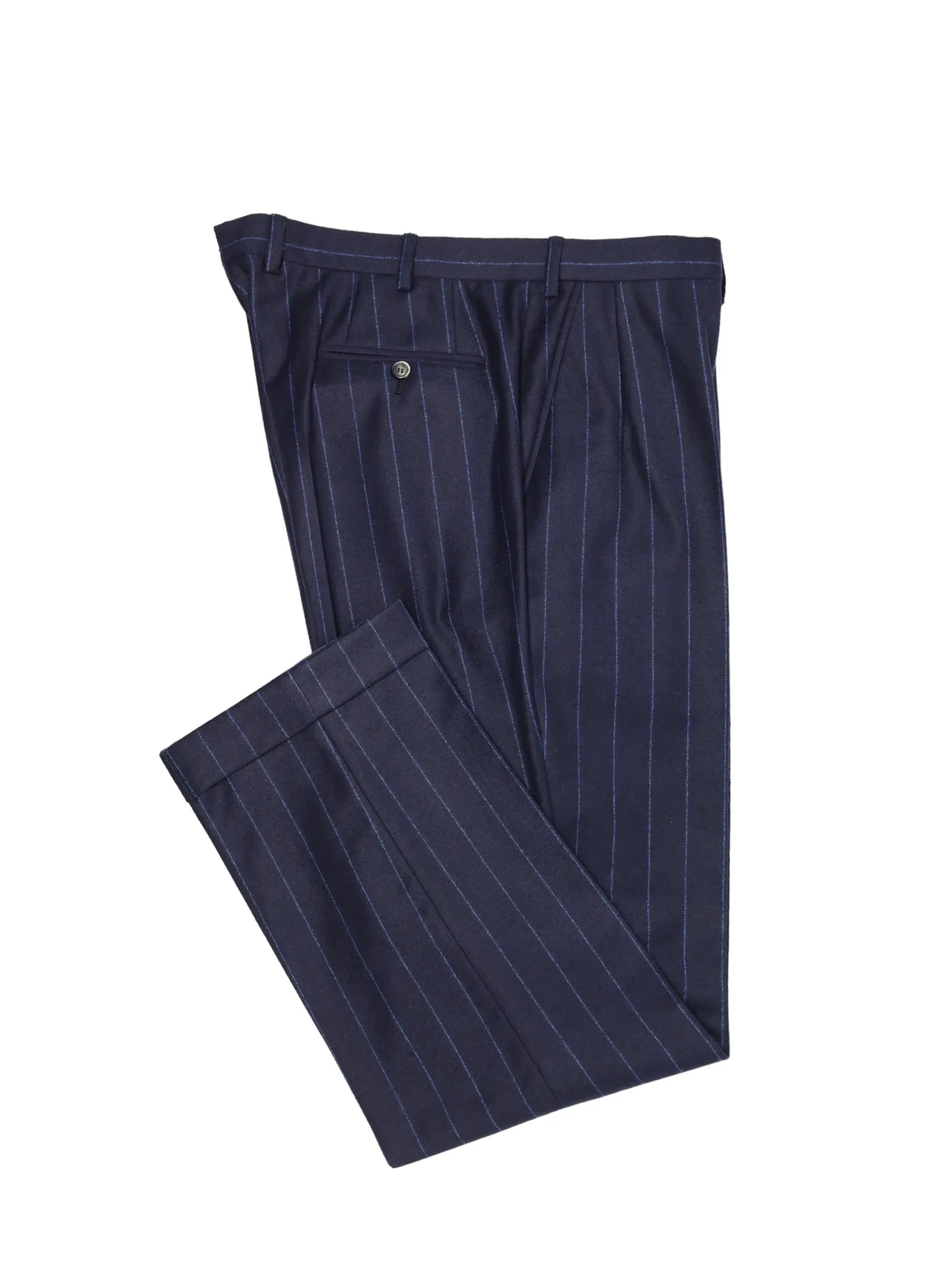 Brioni Navy Wool & Silk Chalk-Stripe Flannel Pallavicin Suit