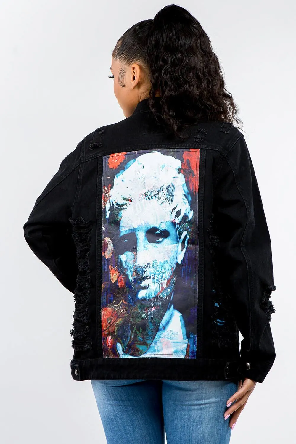 Button Up Distressed Denim Jacket – Trendy & Versatile