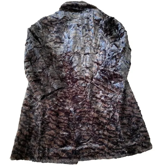 Cabi Minka Soft Brown Black Animal Print Coat