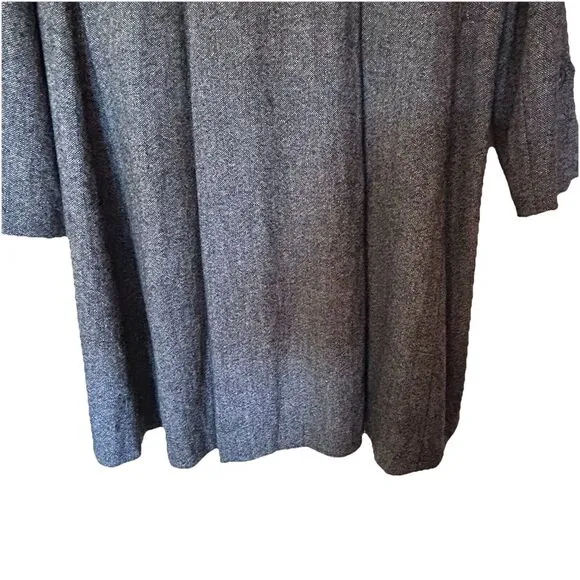 CABI Women’s Gray Wool Tweed Lined Shakespeare Swing Preppy Coat Size 6