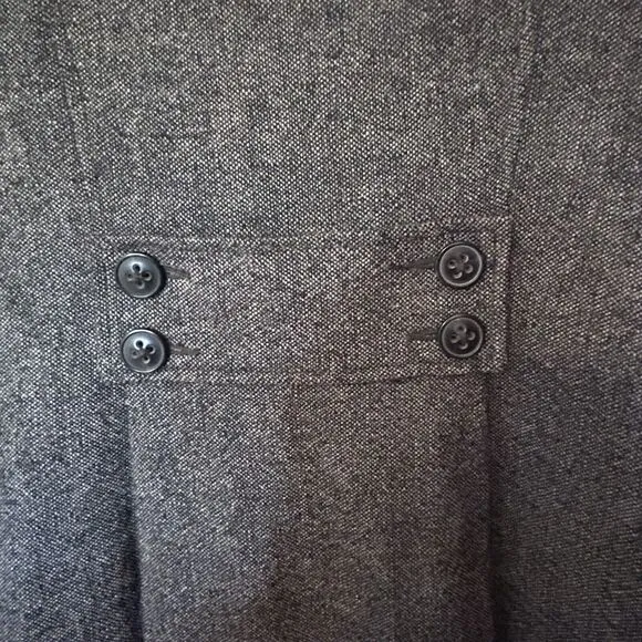 CABI Women’s Gray Wool Tweed Lined Shakespeare Swing Preppy Coat Size 6