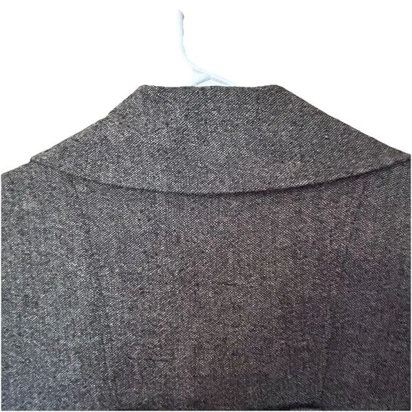 CABI Women’s Gray Wool Tweed Lined Shakespeare Swing Preppy Coat Size 6