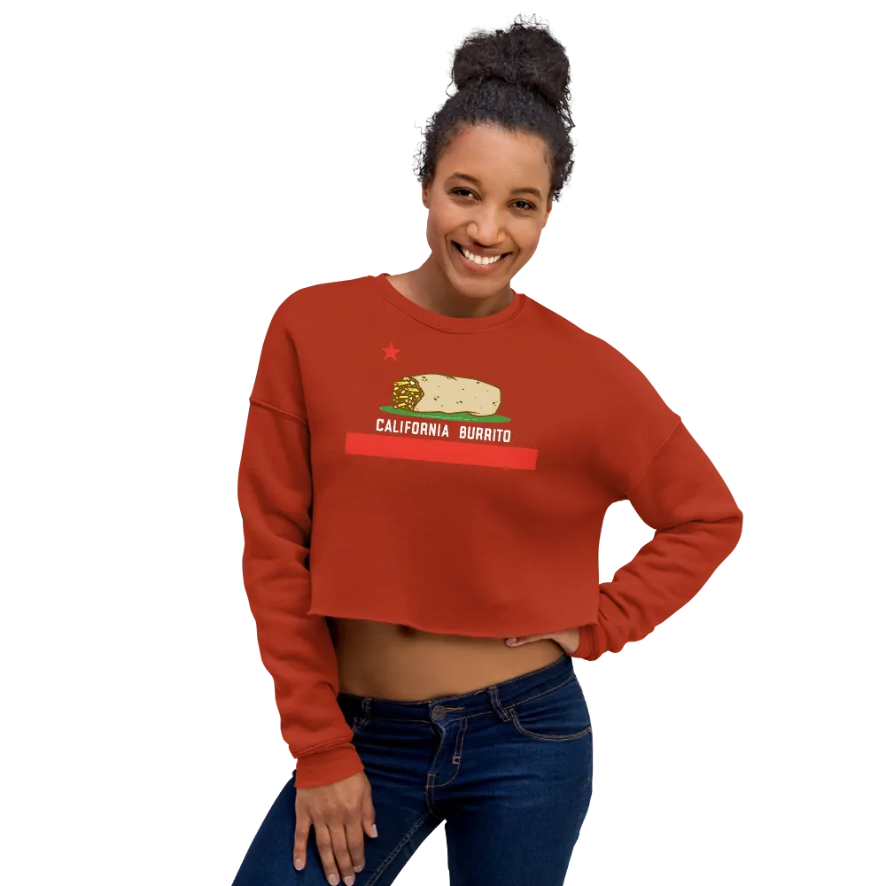 California Burrito Women's Brick Crop Sweatshirt