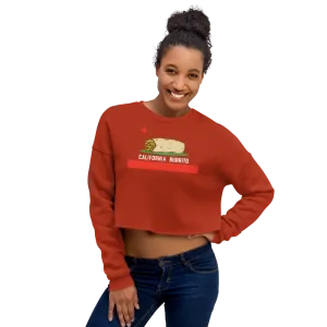 California Burrito Women's Brick Crop Sweatshirt