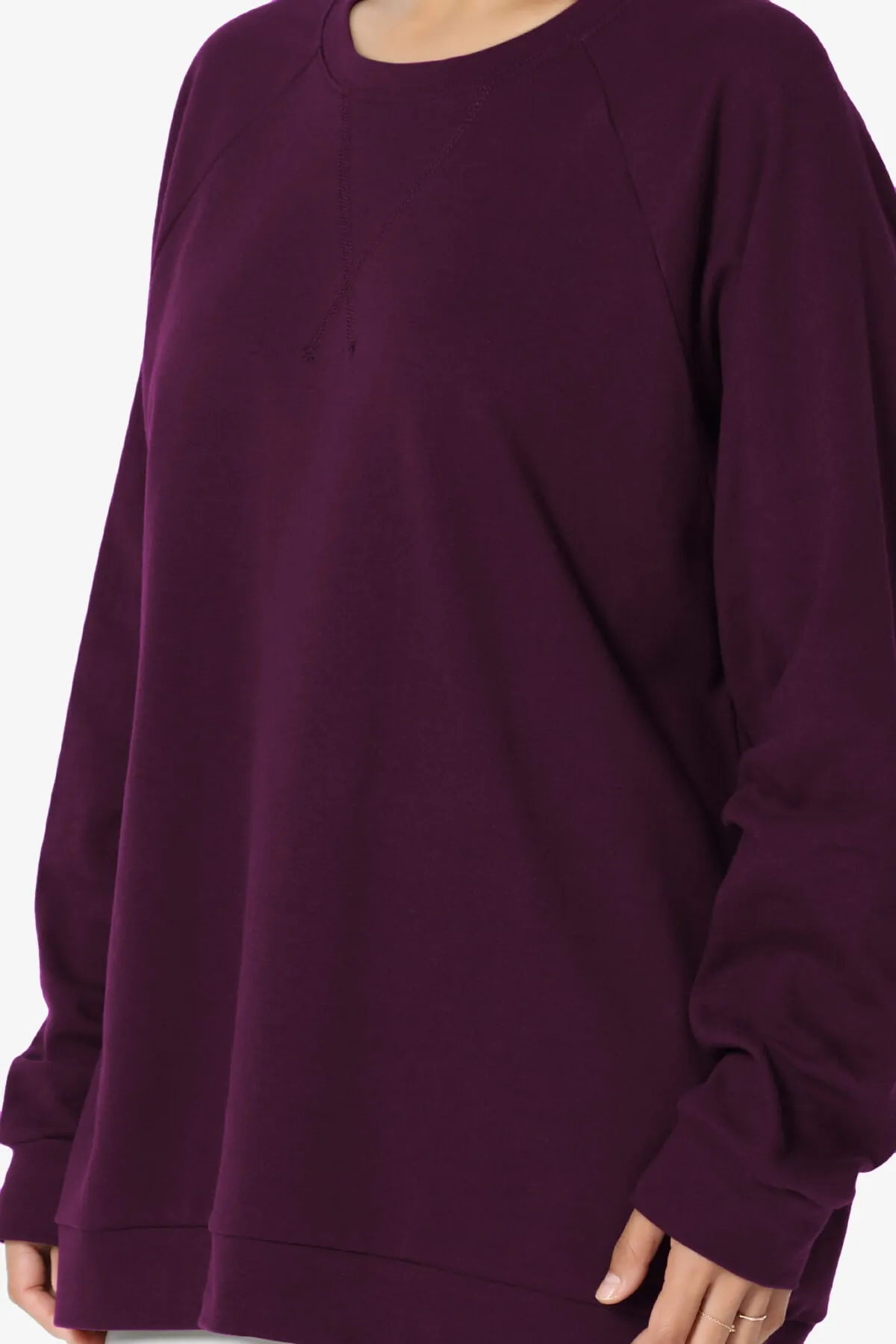Carlene Cotton Raglan Sleeve Pullover Top PLUS
