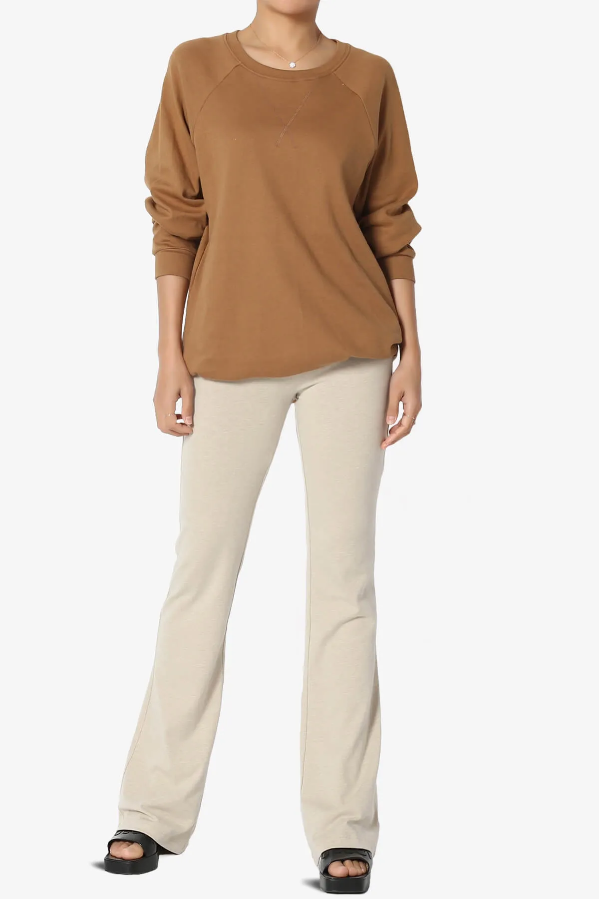 Carlene Cotton Raglan Sleeve Pullover Top PLUS