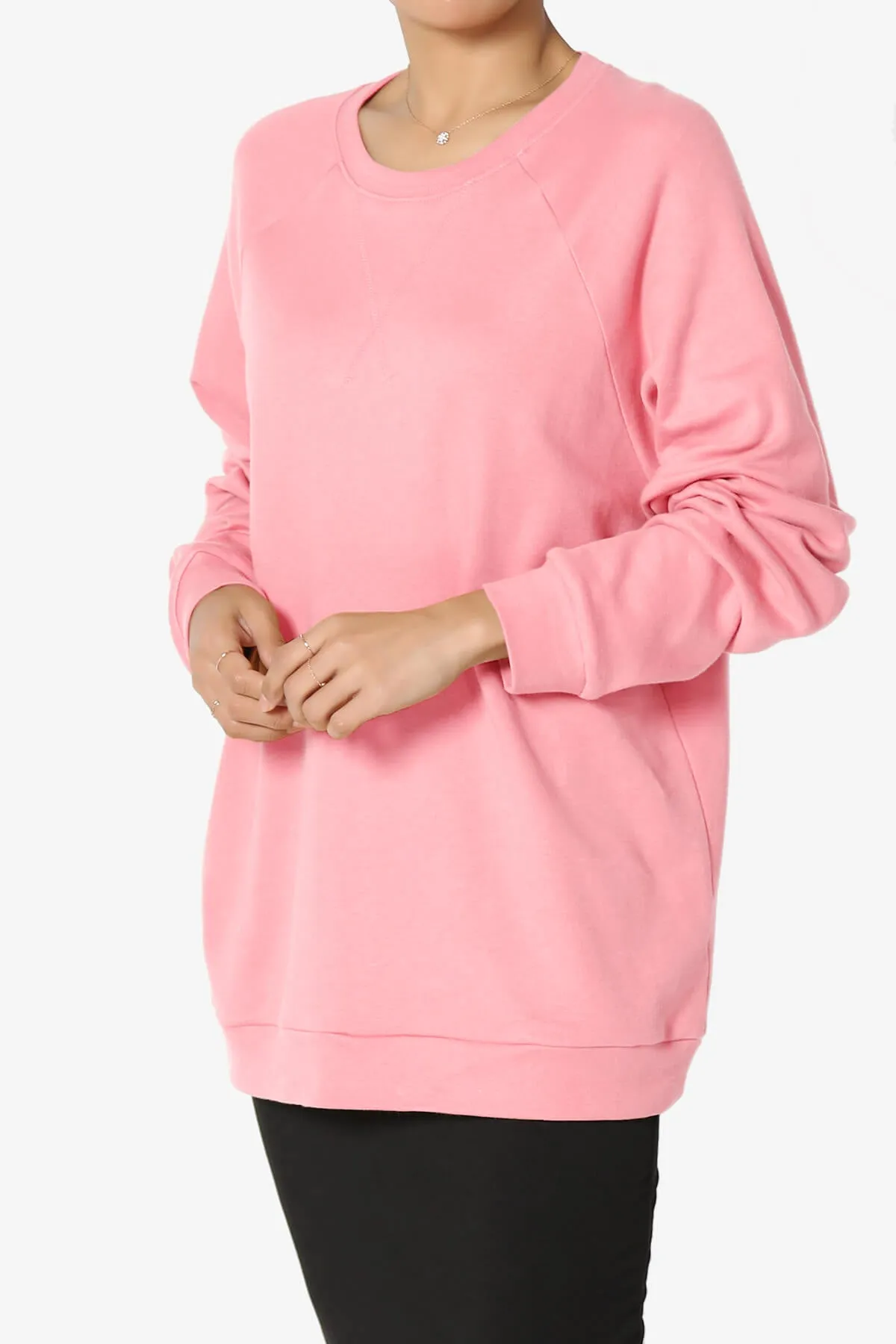 Carlene Cotton Raglan Sleeve Pullover Top PLUS