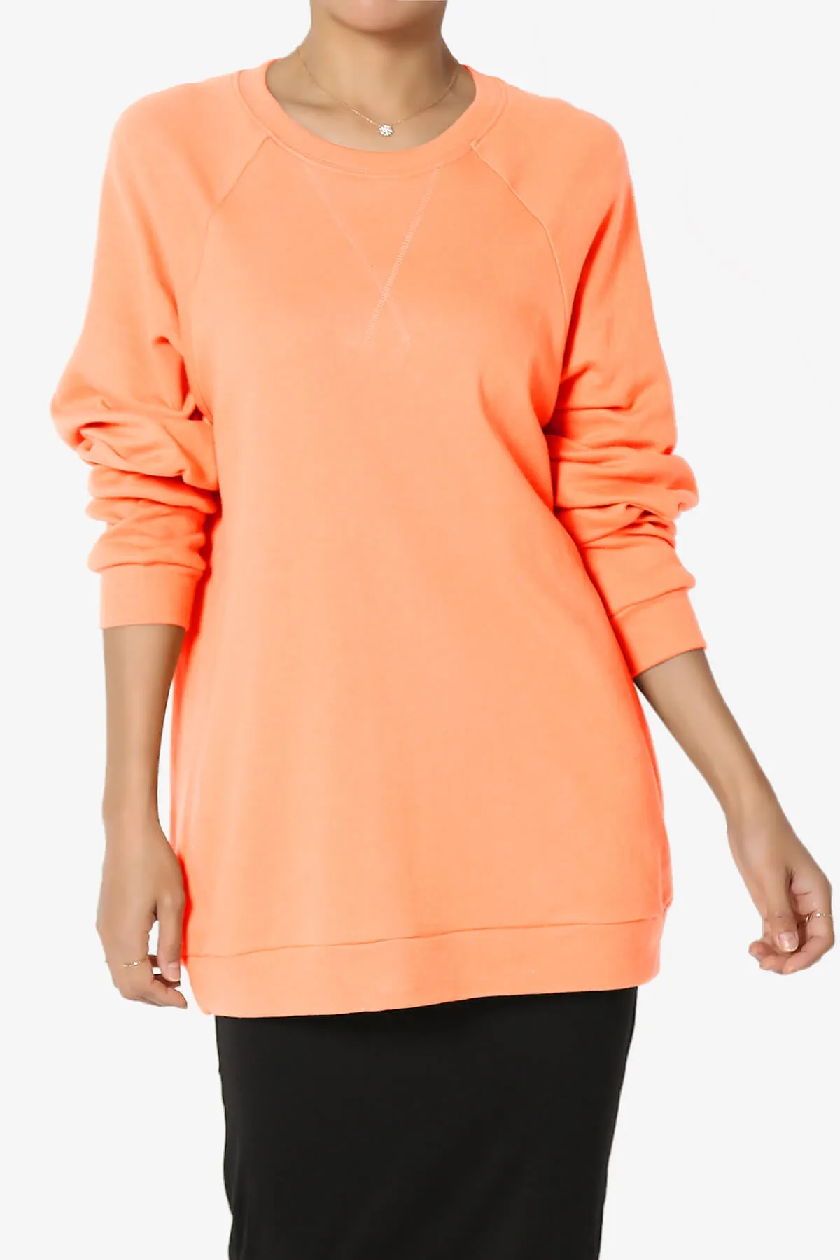 Carlene Cotton Raglan Sleeve Pullover Top PLUS