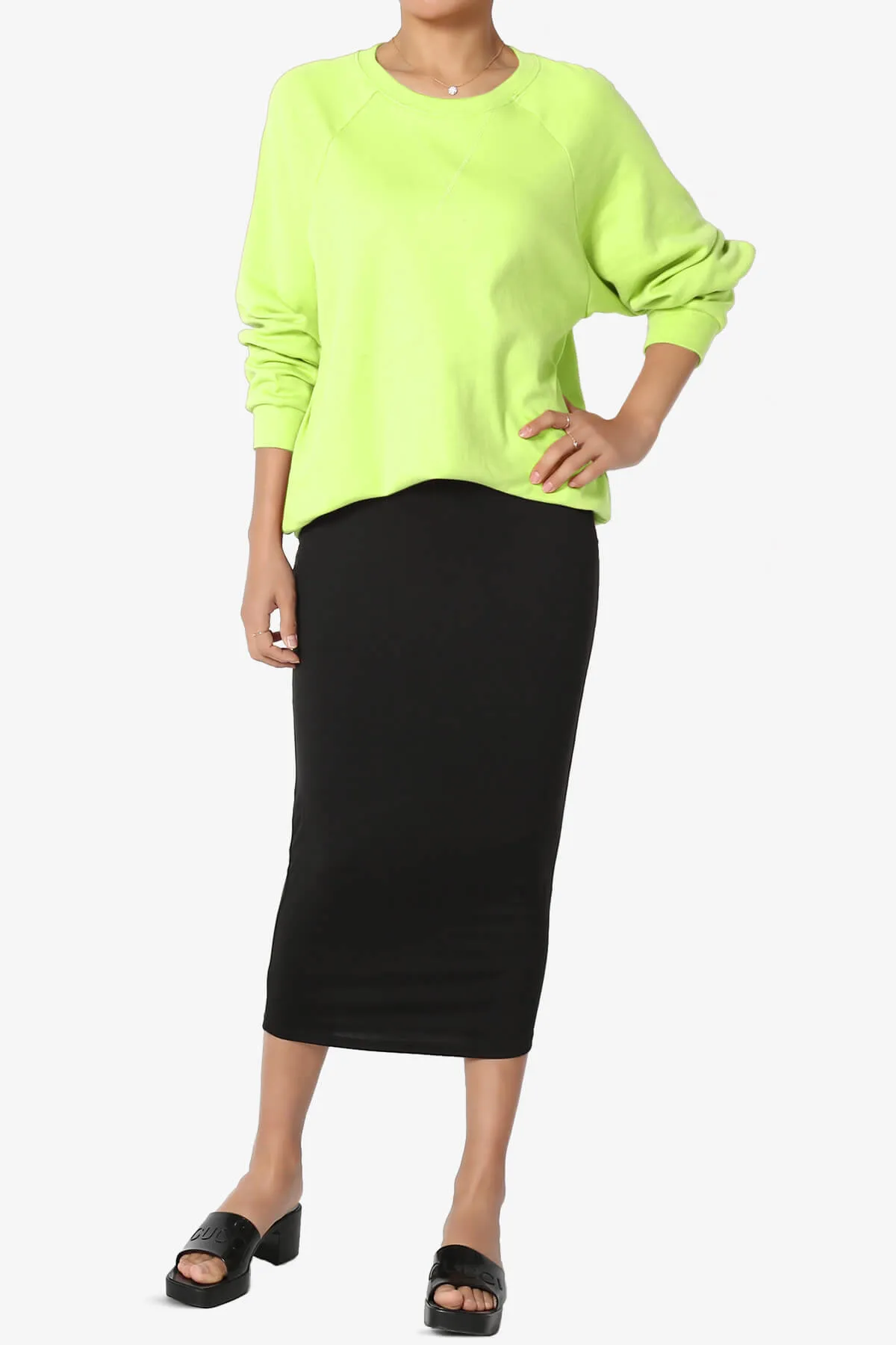 Carlene Cotton Raglan Sleeve Pullover Top PLUS