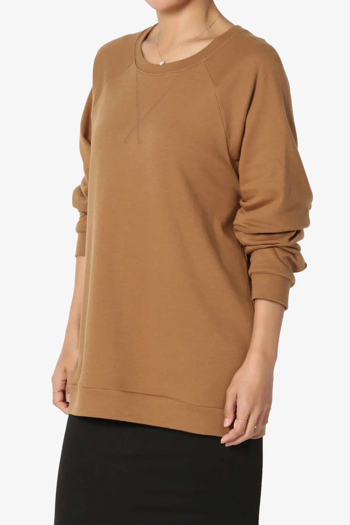 Carlene Cotton Raglan Sleeve Pullover Top PLUS