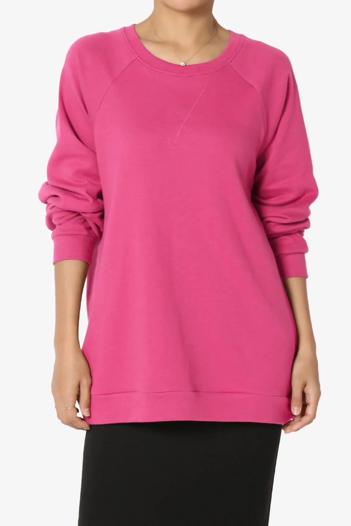 Carlene Cotton Raglan Sleeve Pullover Top PLUS