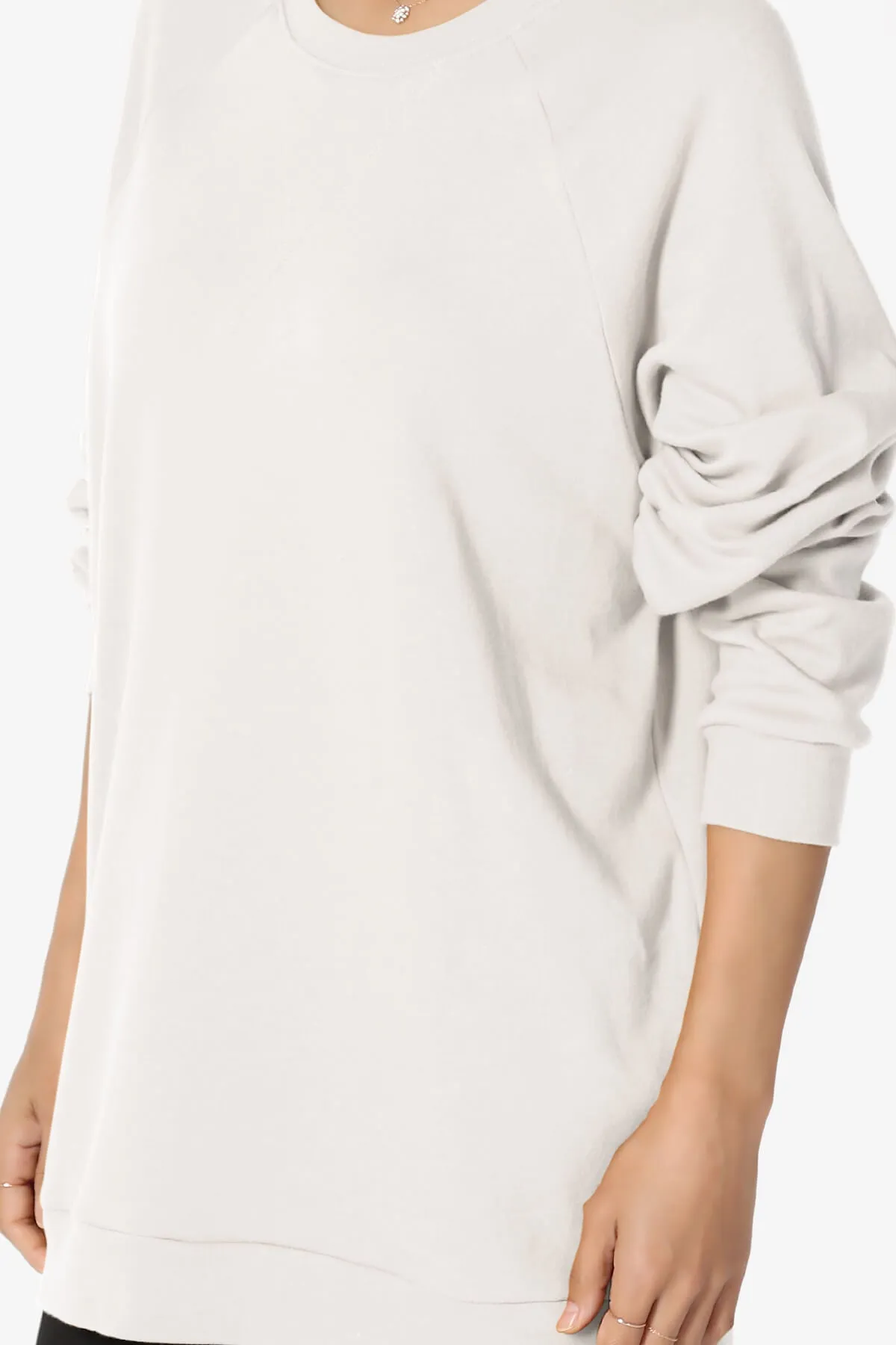 Carlene Cotton Raglan Sleeve Pullover Top PLUS
