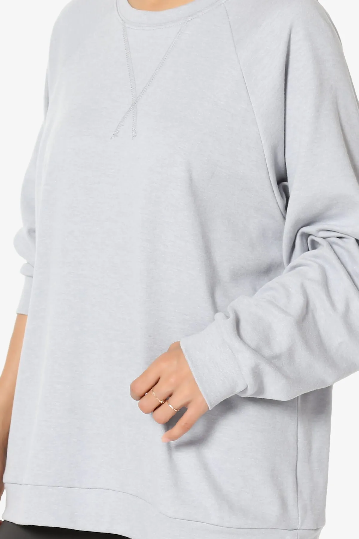 Carlene Cotton Raglan Sleeve Pullover Top PLUS