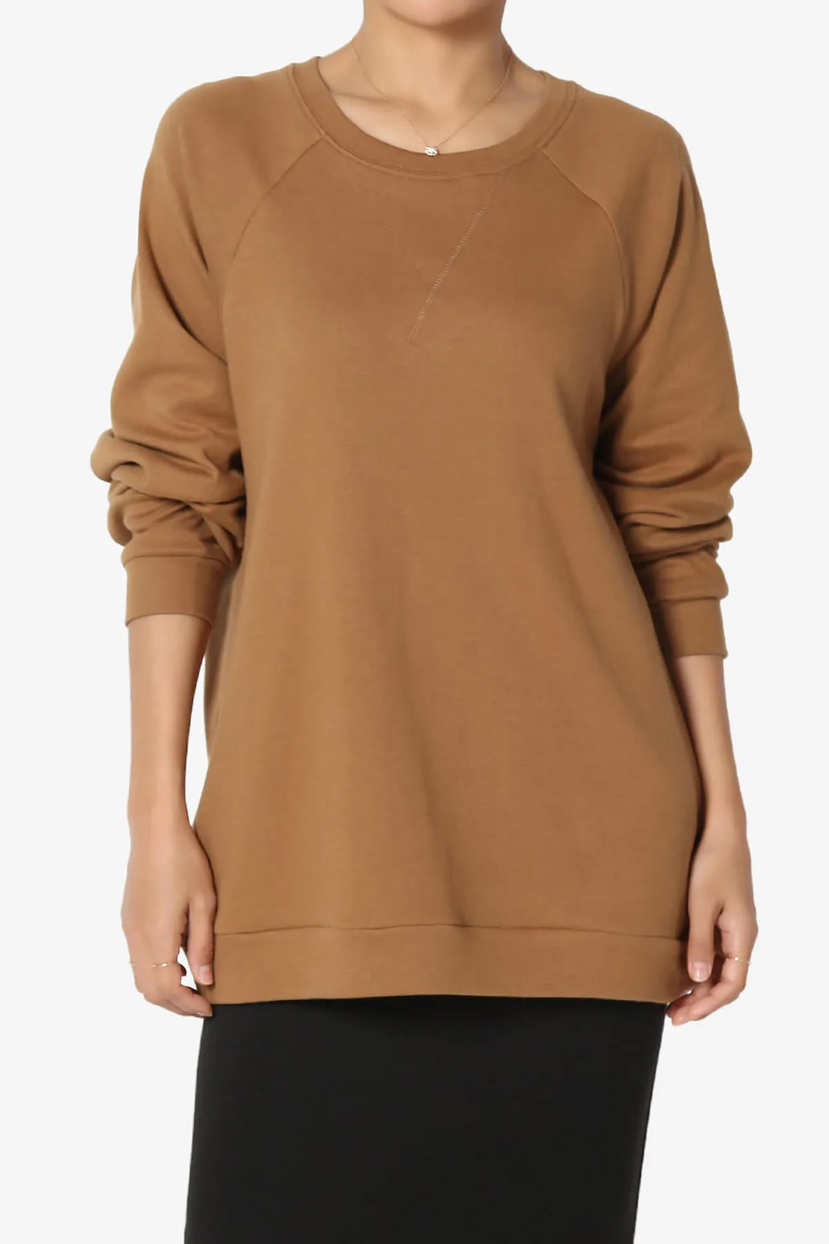 Carlene Cotton Raglan Sleeve Pullover Top PLUS