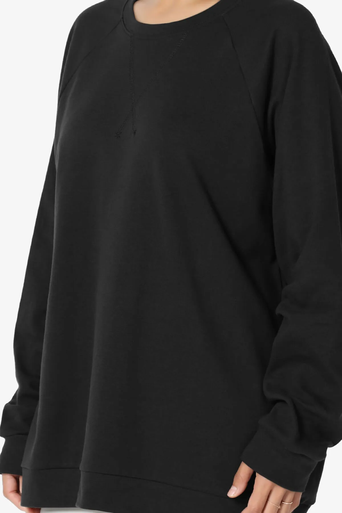 Carlene Cotton Raglan Sleeve Pullover Top PLUS