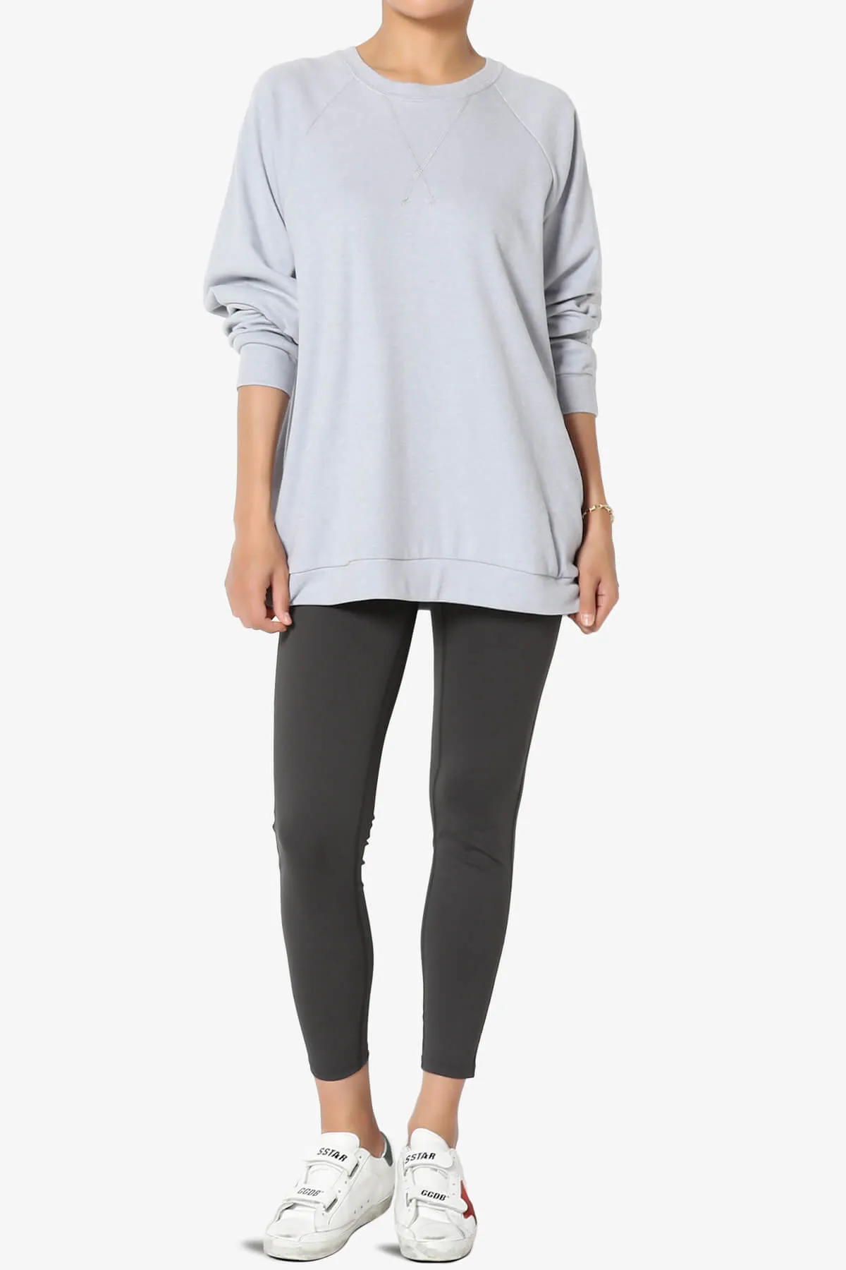 Carlene Cotton Raglan Sleeve Pullover Top PLUS