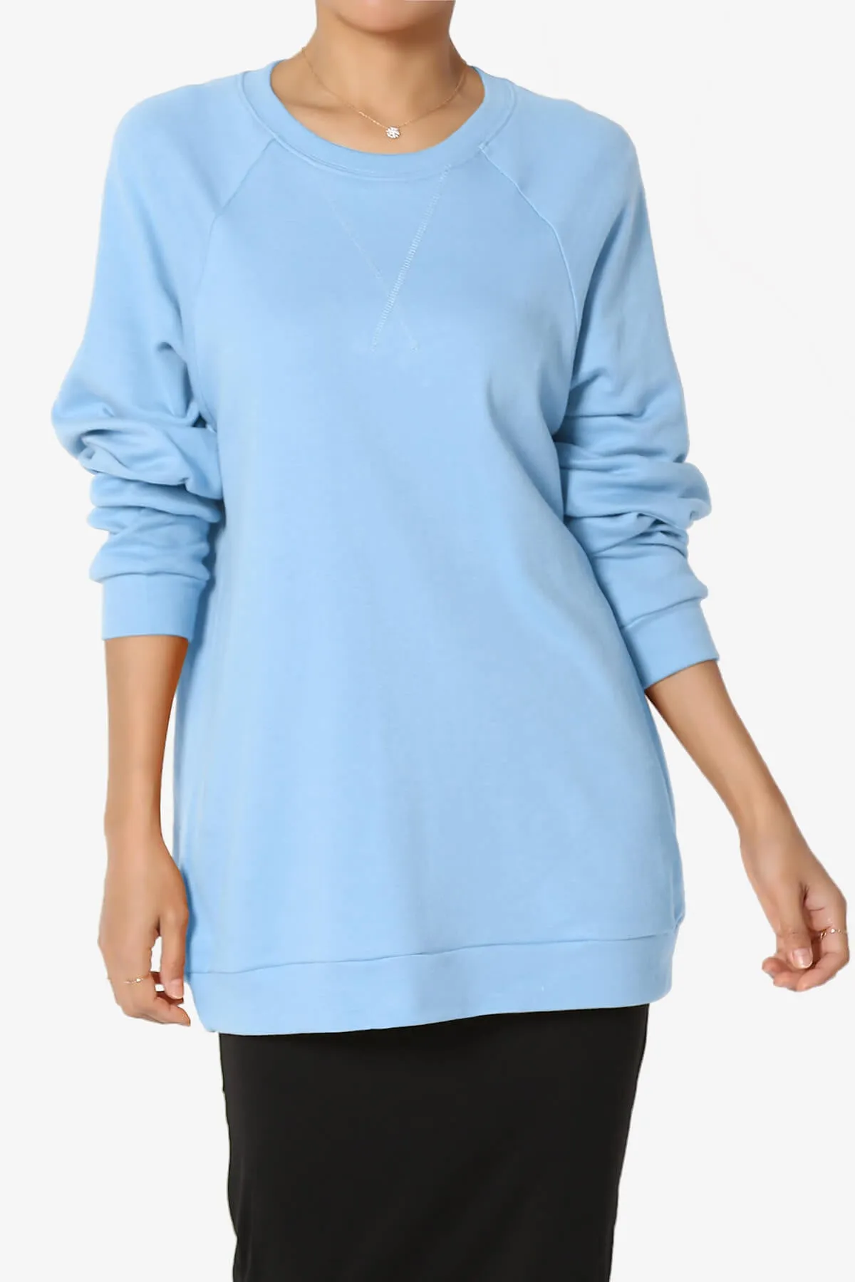 Carlene Cotton Raglan Sleeve Pullover Top PLUS