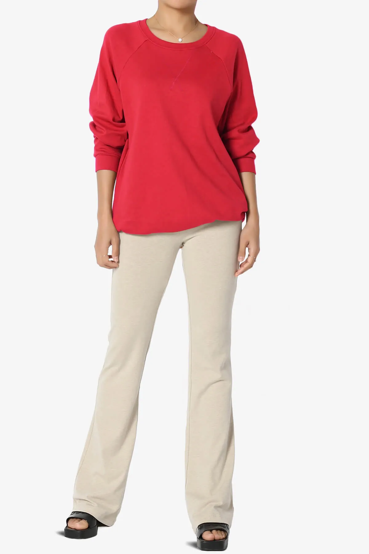 Carlene Cotton Raglan Sleeve Pullover Top PLUS
