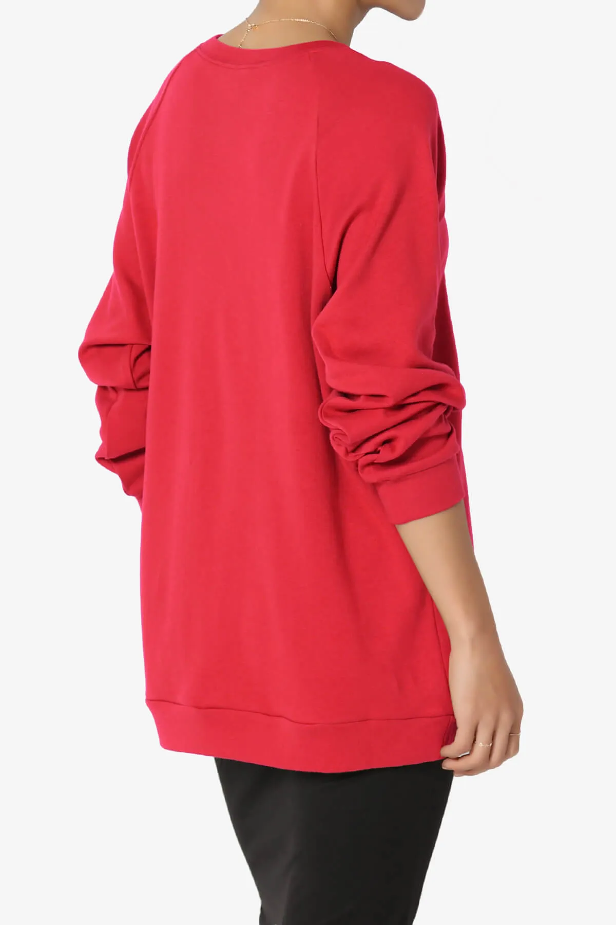 Carlene Cotton Raglan Sleeve Pullover Top PLUS