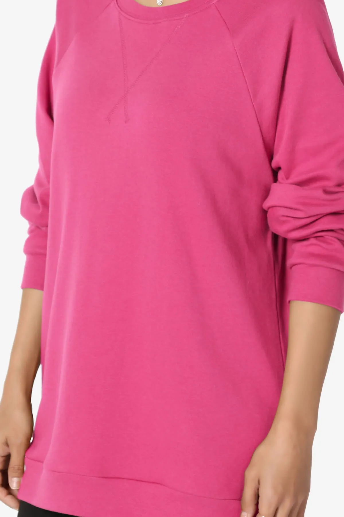 Carlene Cotton Raglan Sleeve Pullover Top PLUS