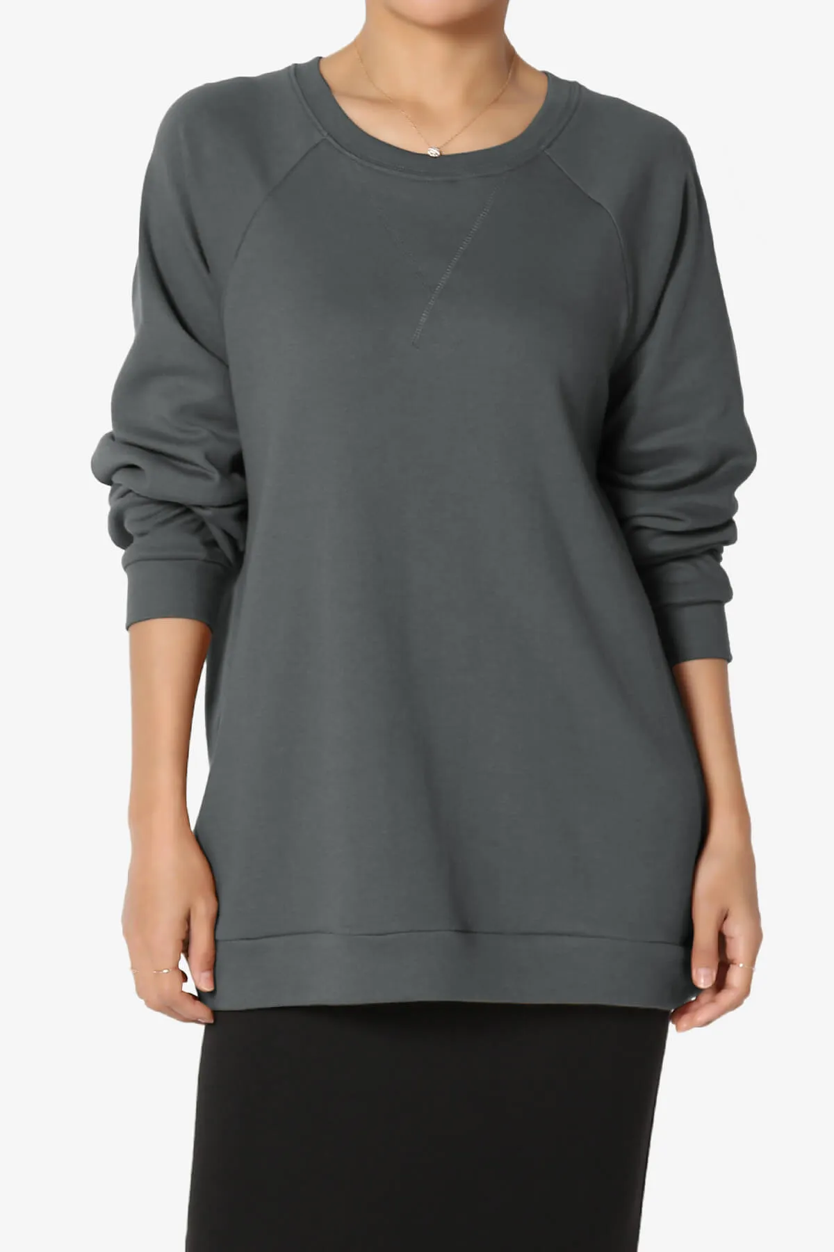 Carlene Cotton Raglan Sleeve Pullover Top PLUS