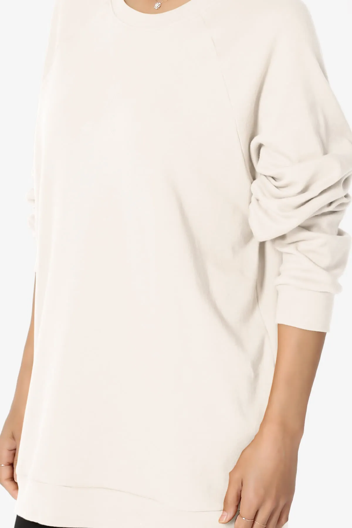 Carlene Cotton Raglan Sleeve Pullover Top PLUS