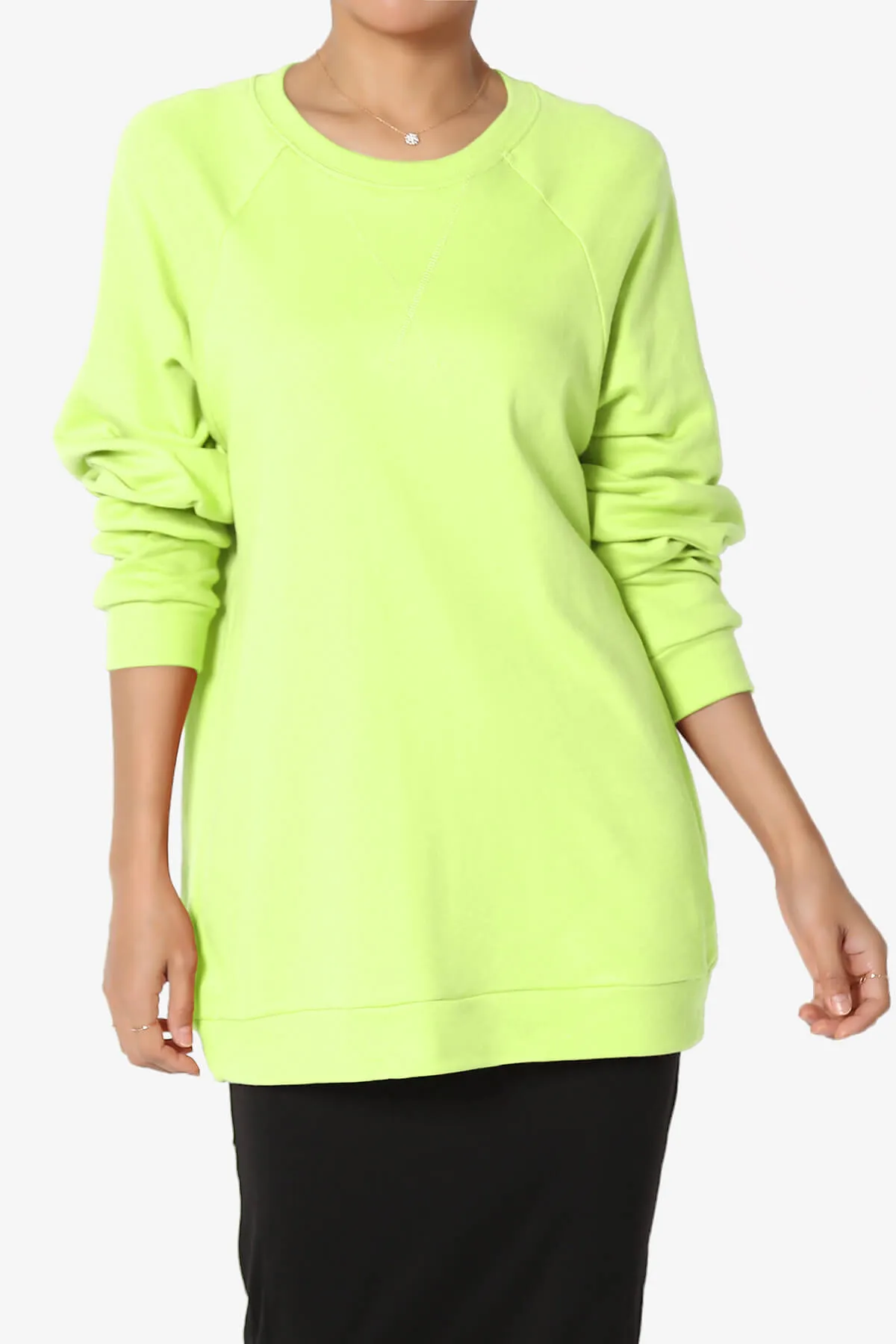 Carlene Cotton Raglan Sleeve Pullover Top PLUS