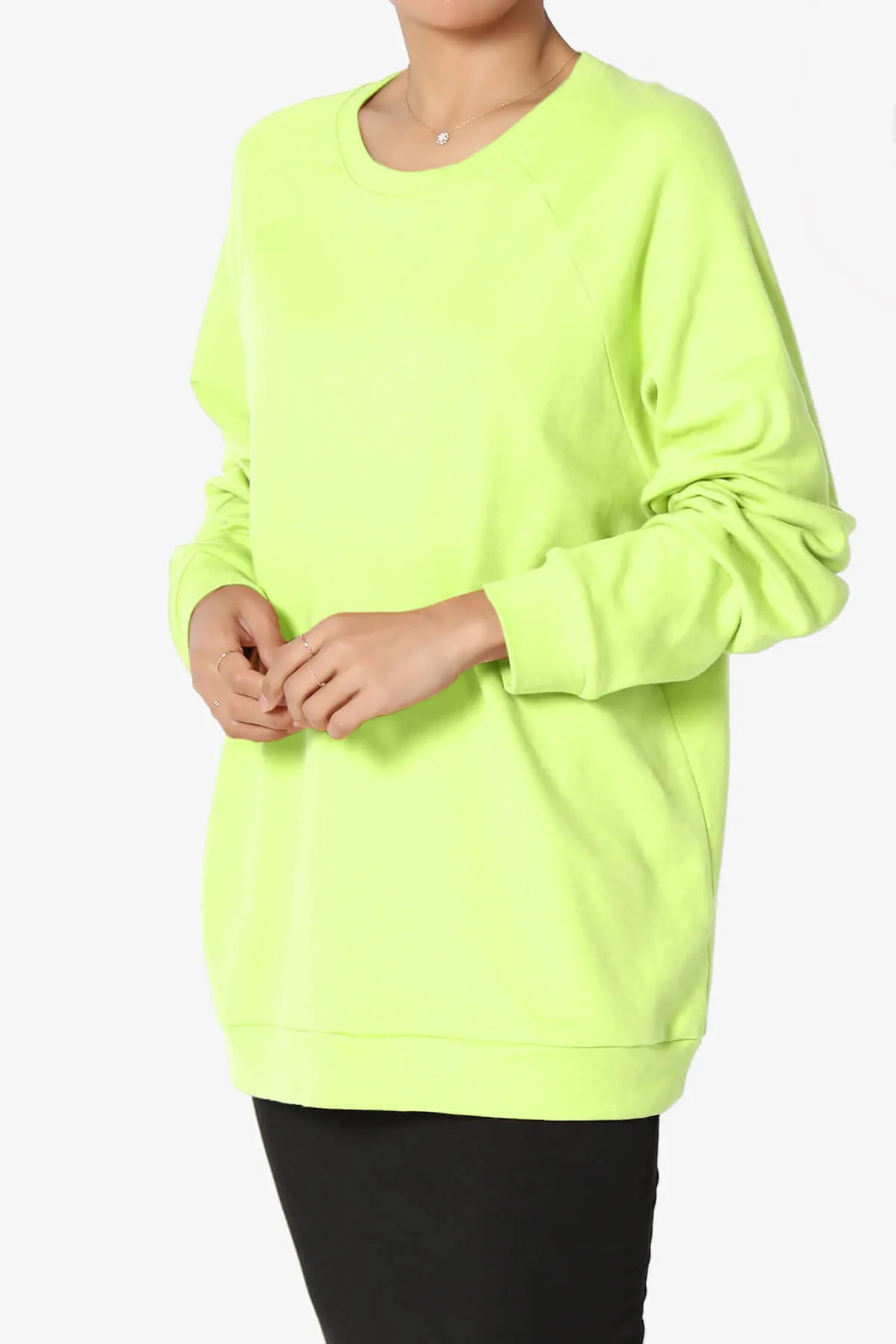 Carlene Cotton Raglan Sleeve Pullover Top PLUS