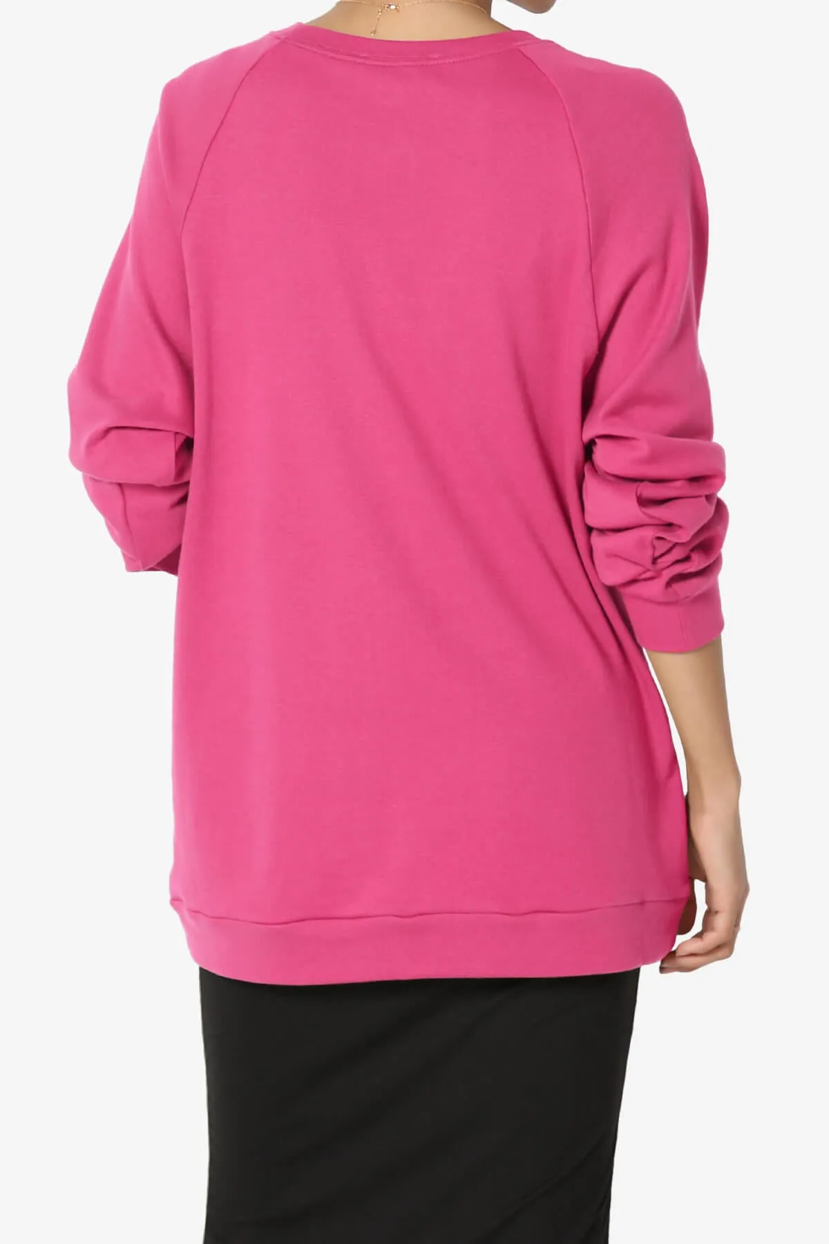 Carlene Cotton Raglan Sleeve Pullover Top PLUS