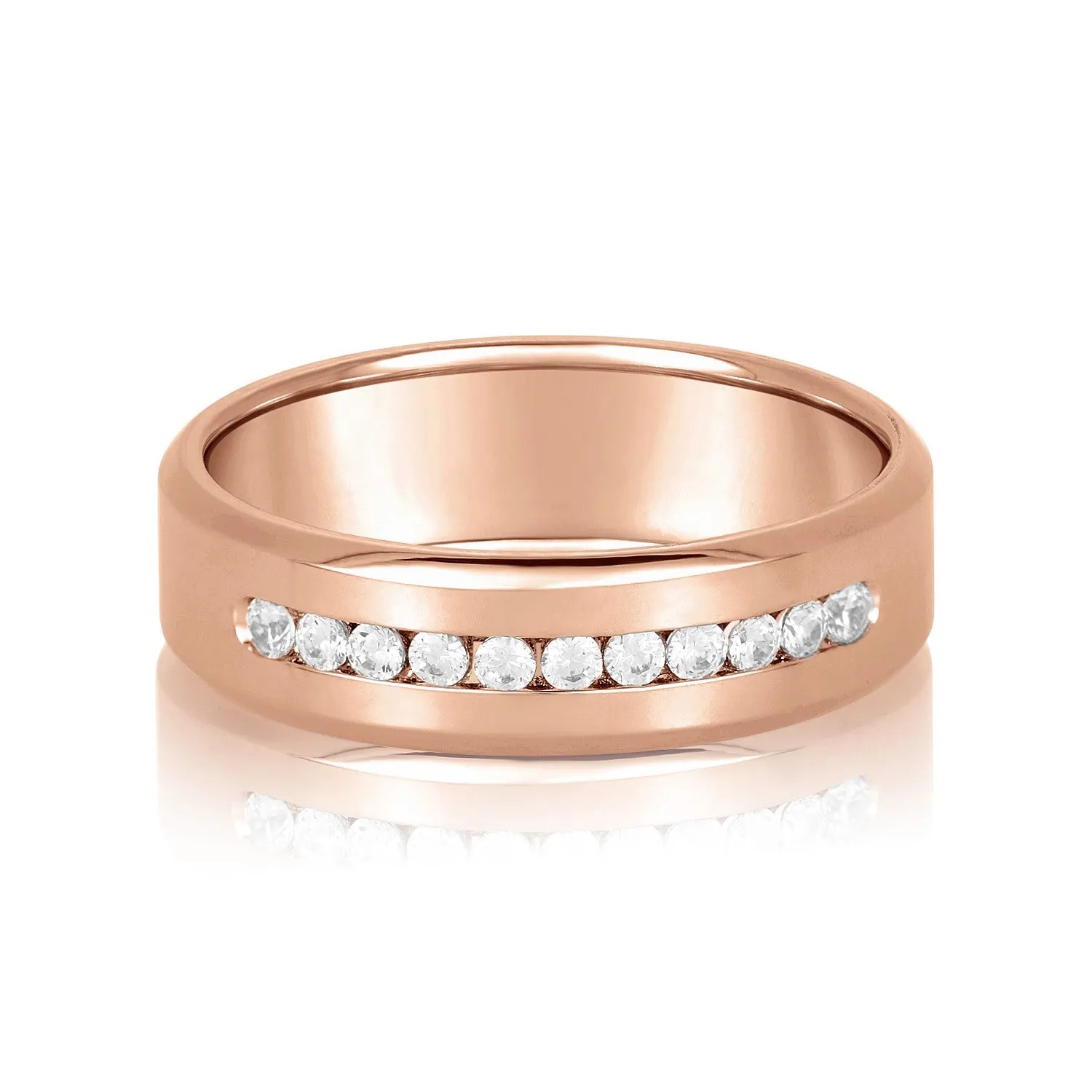 Channel Set Diamond Classic Men's Band
