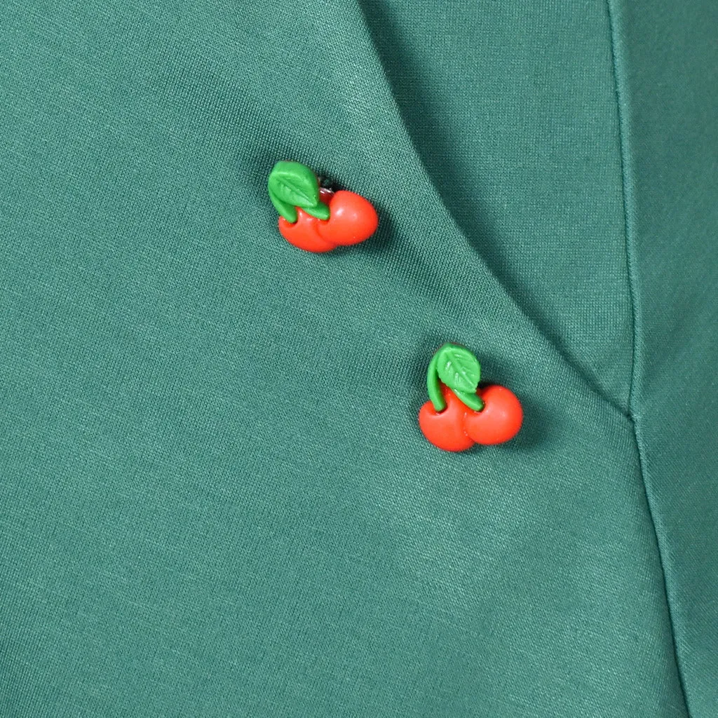 Cherry Button Swing Shorts