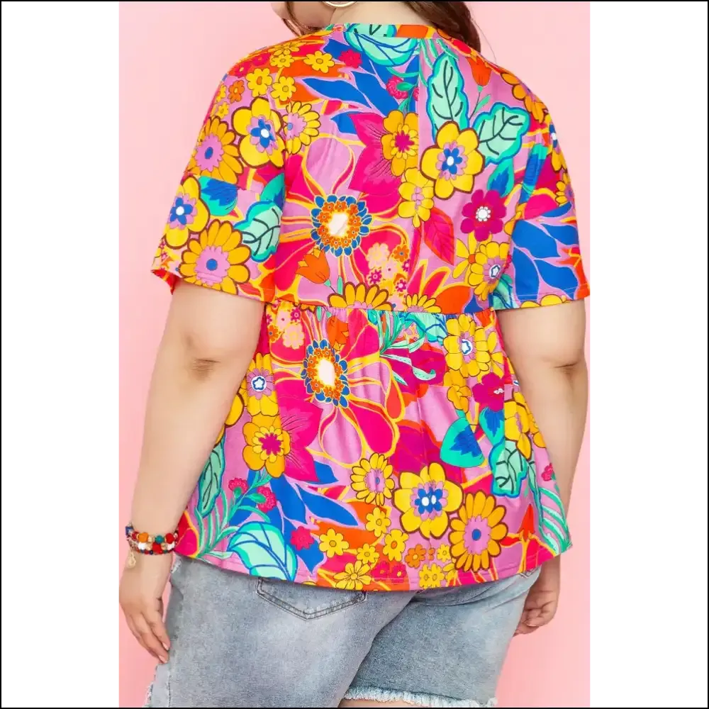 Chic Pink Boho Floral Babydoll Blouse: Finally, Flattering ! 🌸 Needful Things Approved