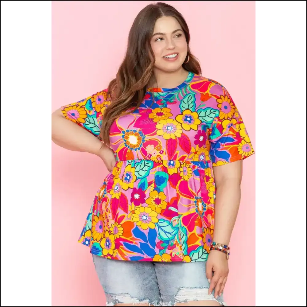 Chic Pink Boho Floral Babydoll Blouse: Finally, Flattering ! 🌸 Needful Things Approved