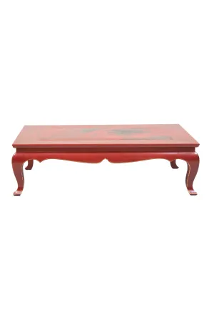 Chinese Lacquered & Hand-Painted Gilt Coffee Table - ON HOLD