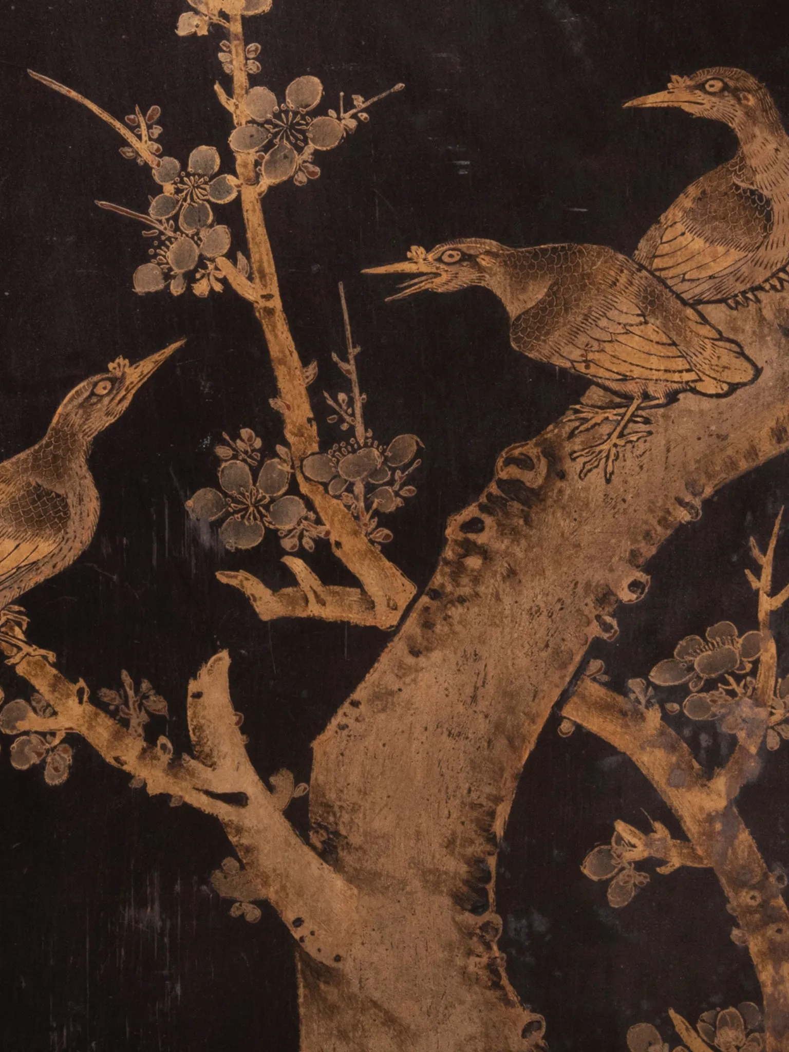 Chinese Lacquered & Hand-Painted Gilt Coffee Table - ON HOLD