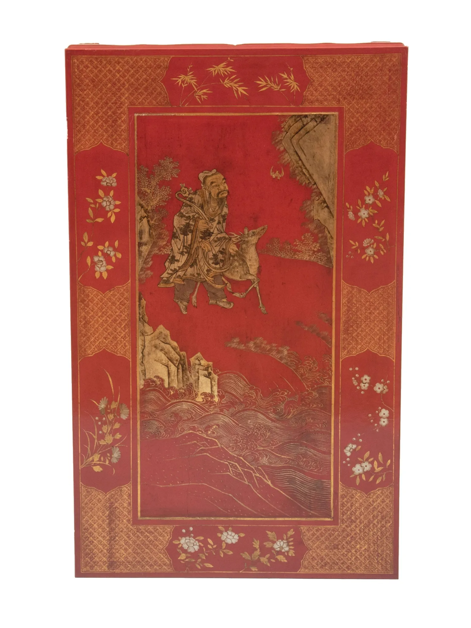Chinese Lacquered & Hand-Painted Gilt Coffee Table - ON HOLD