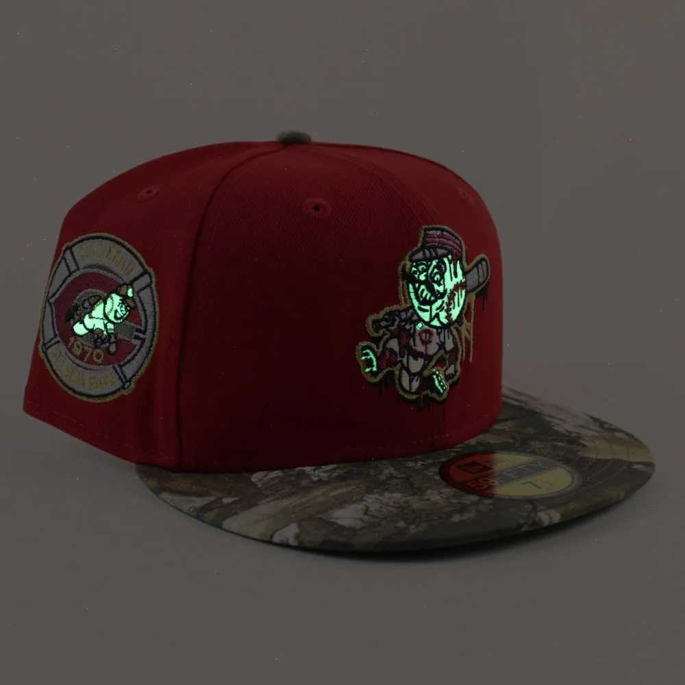 Cincinnati Reds 1970 All Star Game New Era 59Fifty Fitted Hat (Scarlet Red RealTree Camo Green Under Brim)