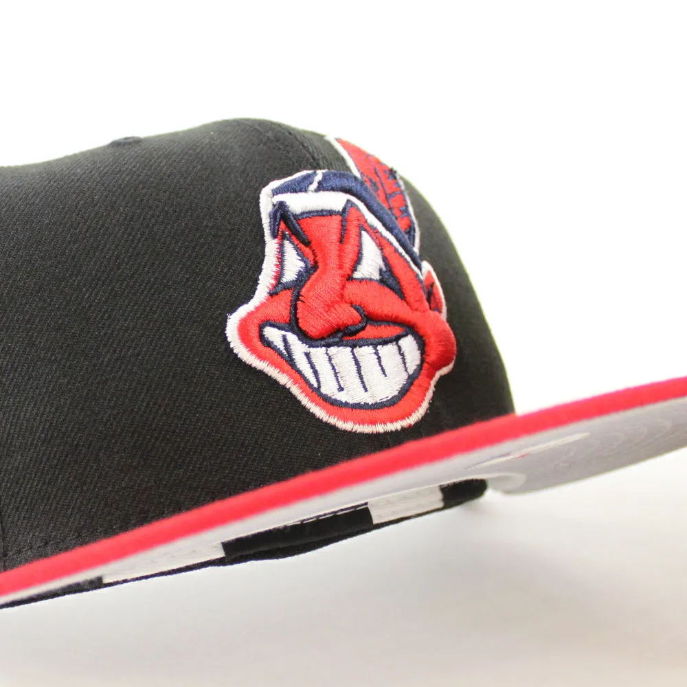 Cleveland Indians 1995 World Series New Era 59Fifty Fitted Hat (Black Red Gray Under Brim )