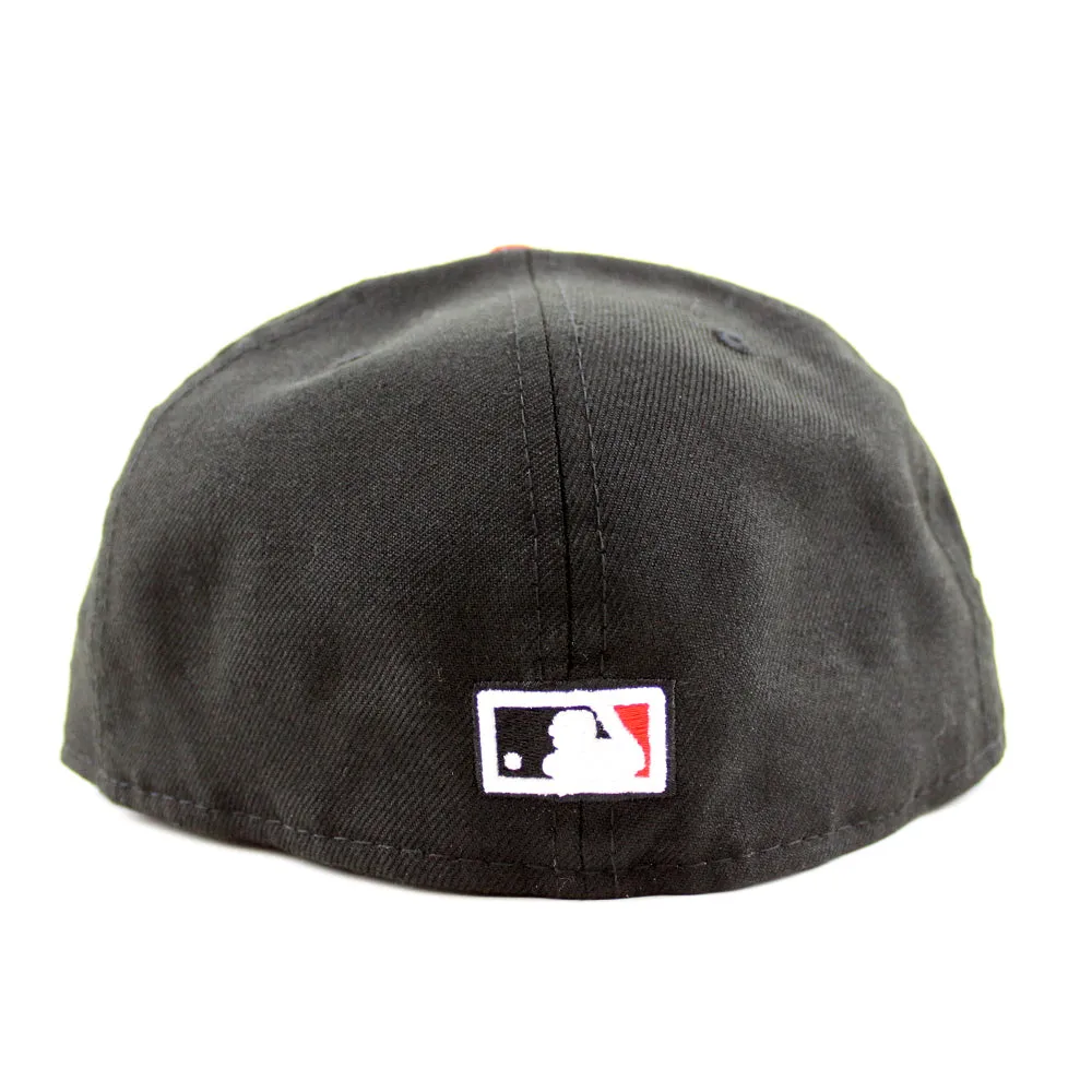 Cleveland Indians 1995 World Series New Era 59Fifty Fitted Hat (Black Red Gray Under Brim )