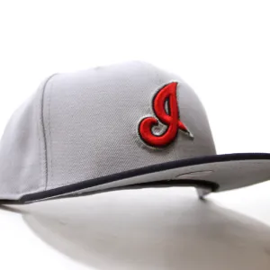 Cleveland Indians 2002 New Era 59Fifty Fitted Hat (Gray Navy Gray Under Brim)