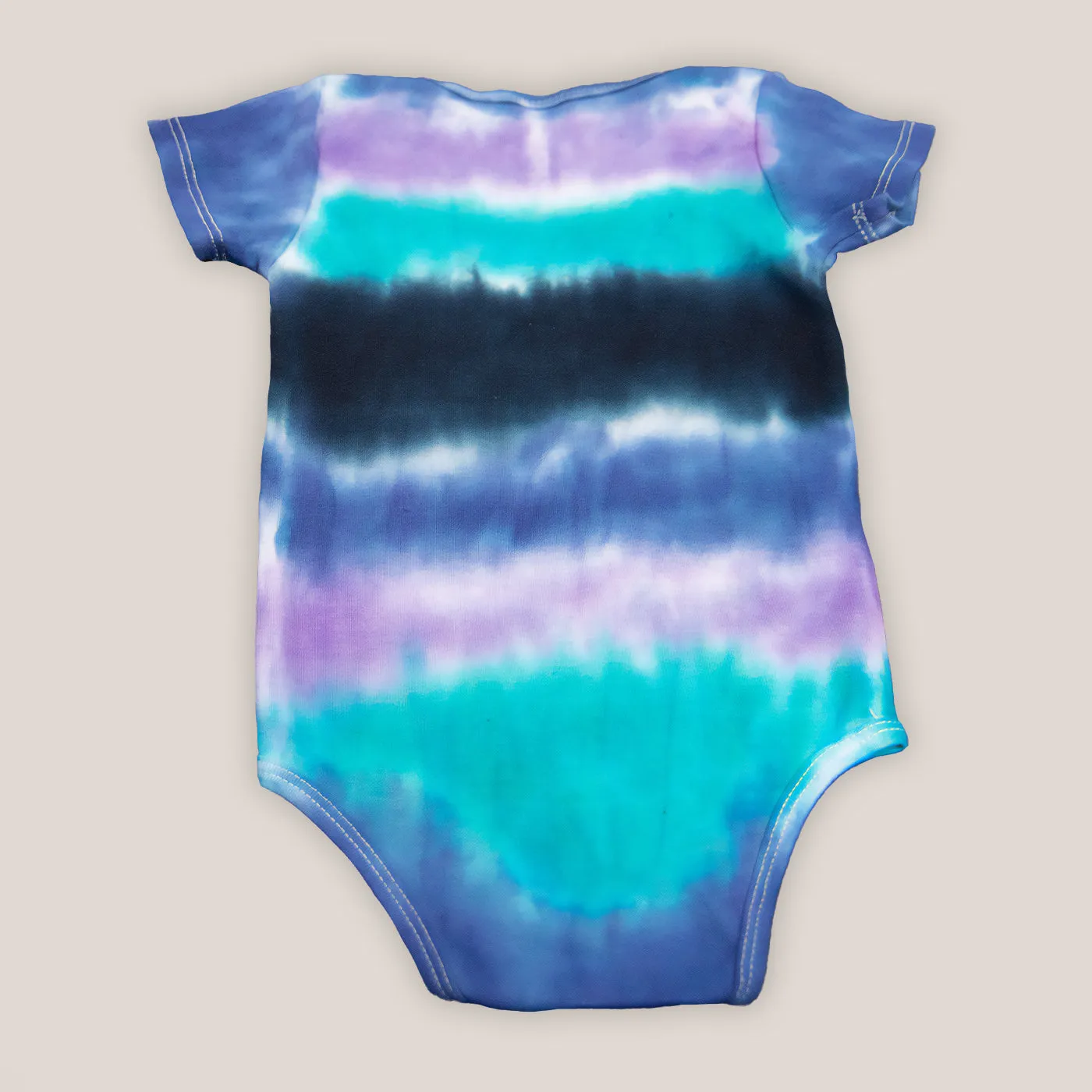 Colorado Dusk Organic Tie Dye Baby Bodysuit   Hat