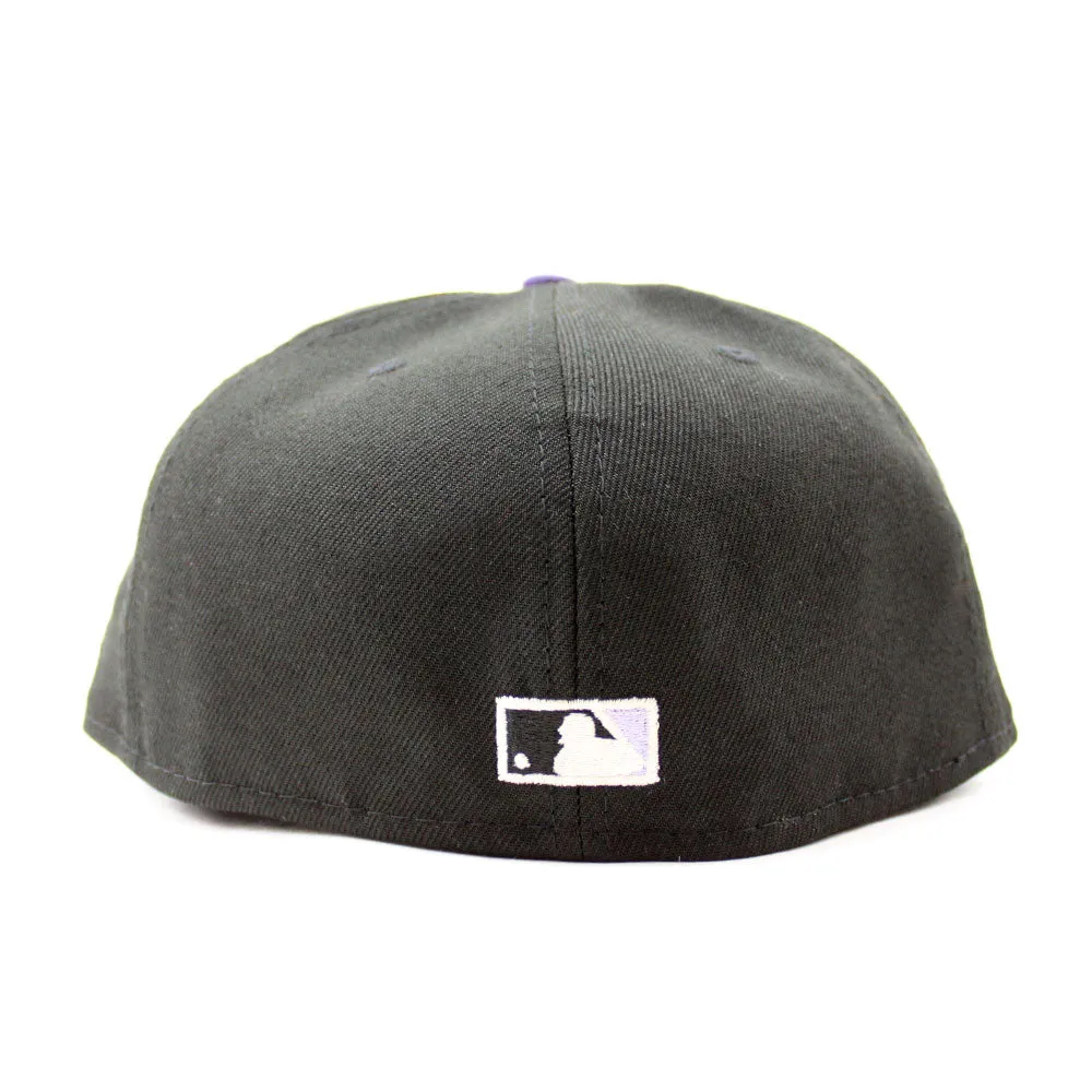 Colorado Rockies 25TH Anniversary New Era 59Fifty Fitted Hat V2 (Glow in the Dark Black Purple Grey Under Brim)