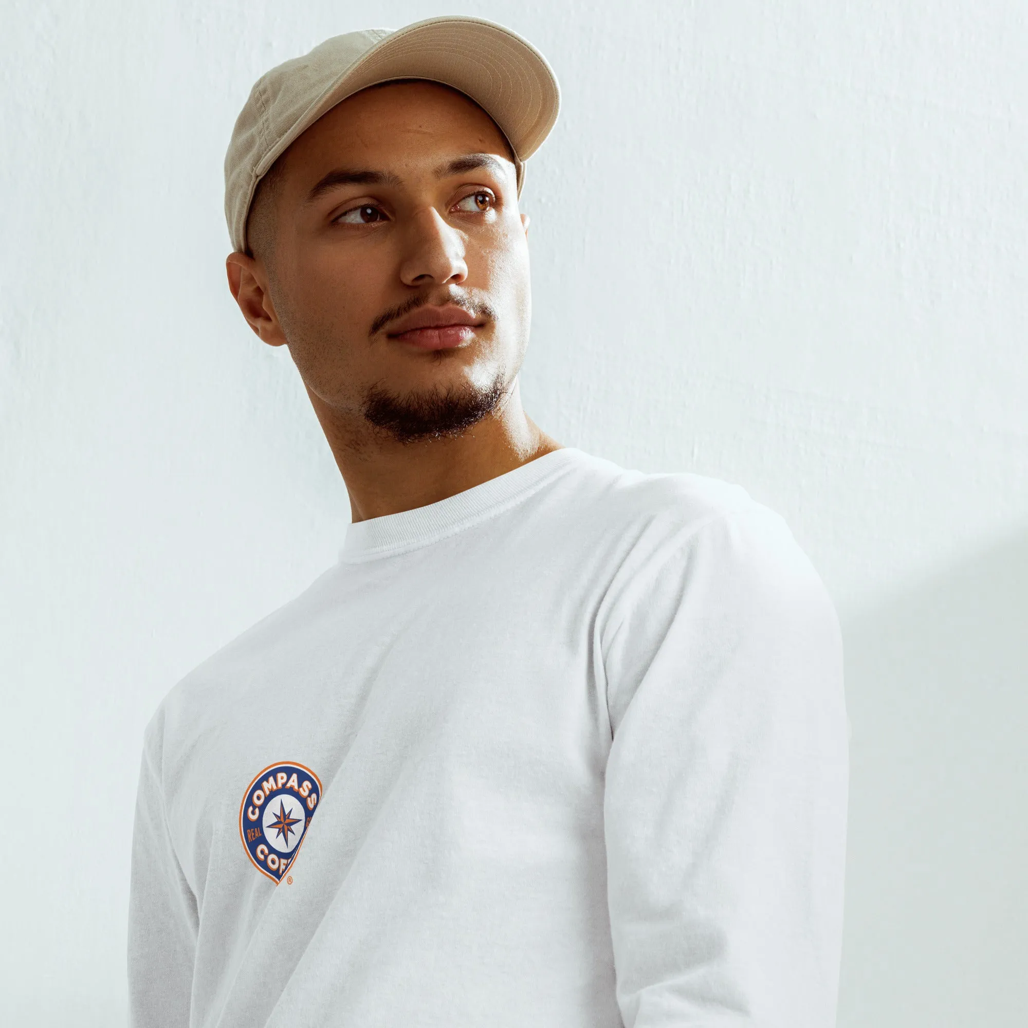 Compass Coffee Heavyweight Long-Sleeve Shirt