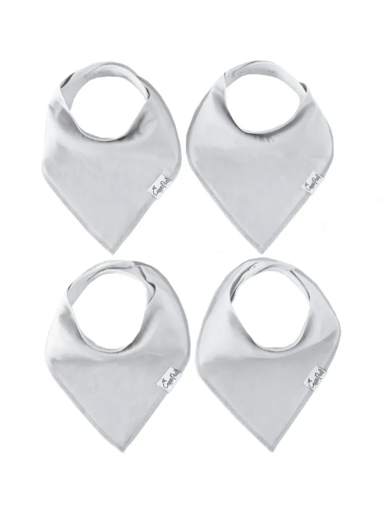 Copper Pearl Bandana Bib Set - Gray