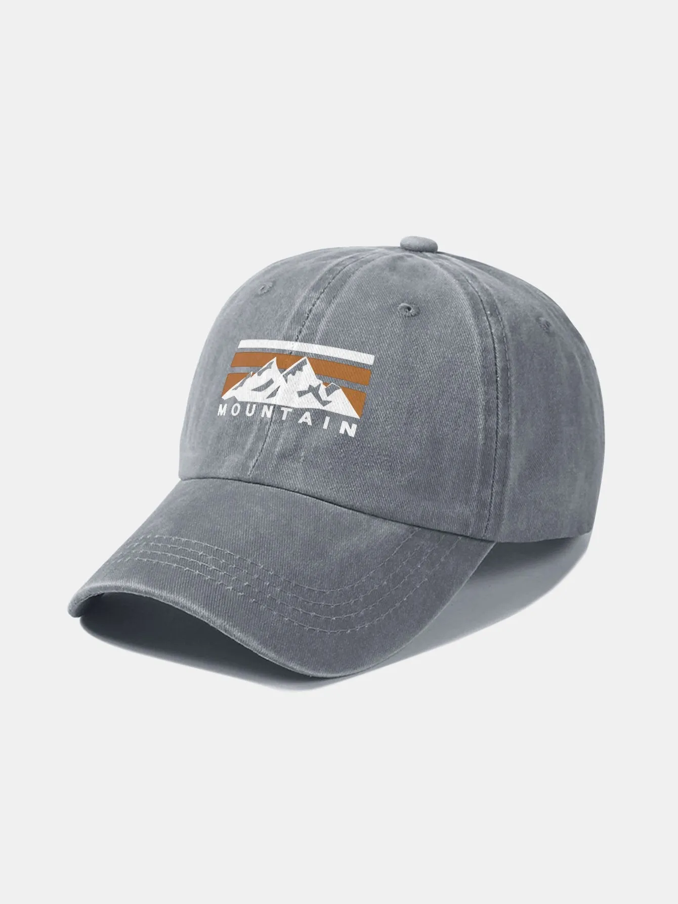Corak gunung klasik retro yang dibasuh topi baseball kapas tertekan