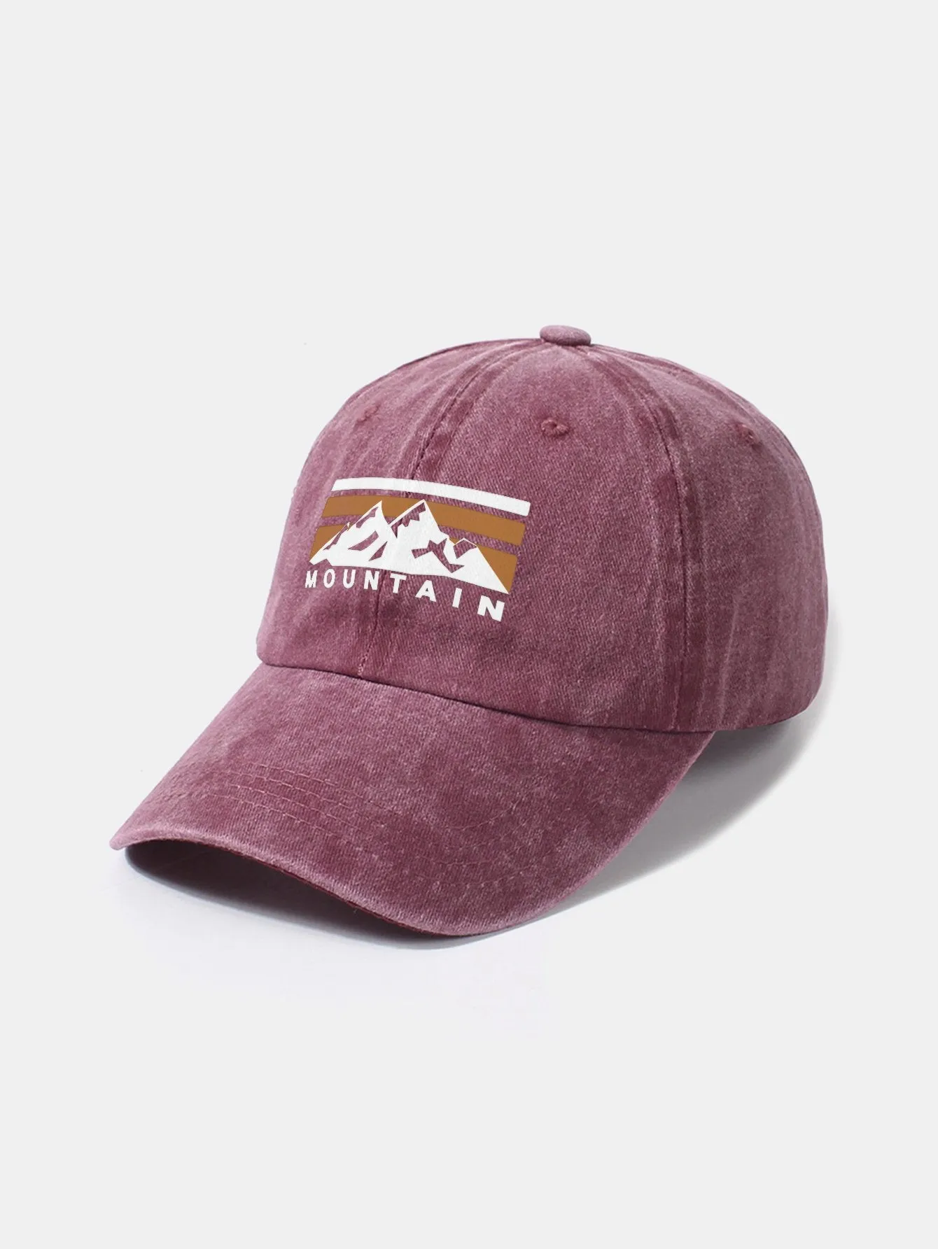Corak gunung klasik retro yang dibasuh topi baseball kapas tertekan